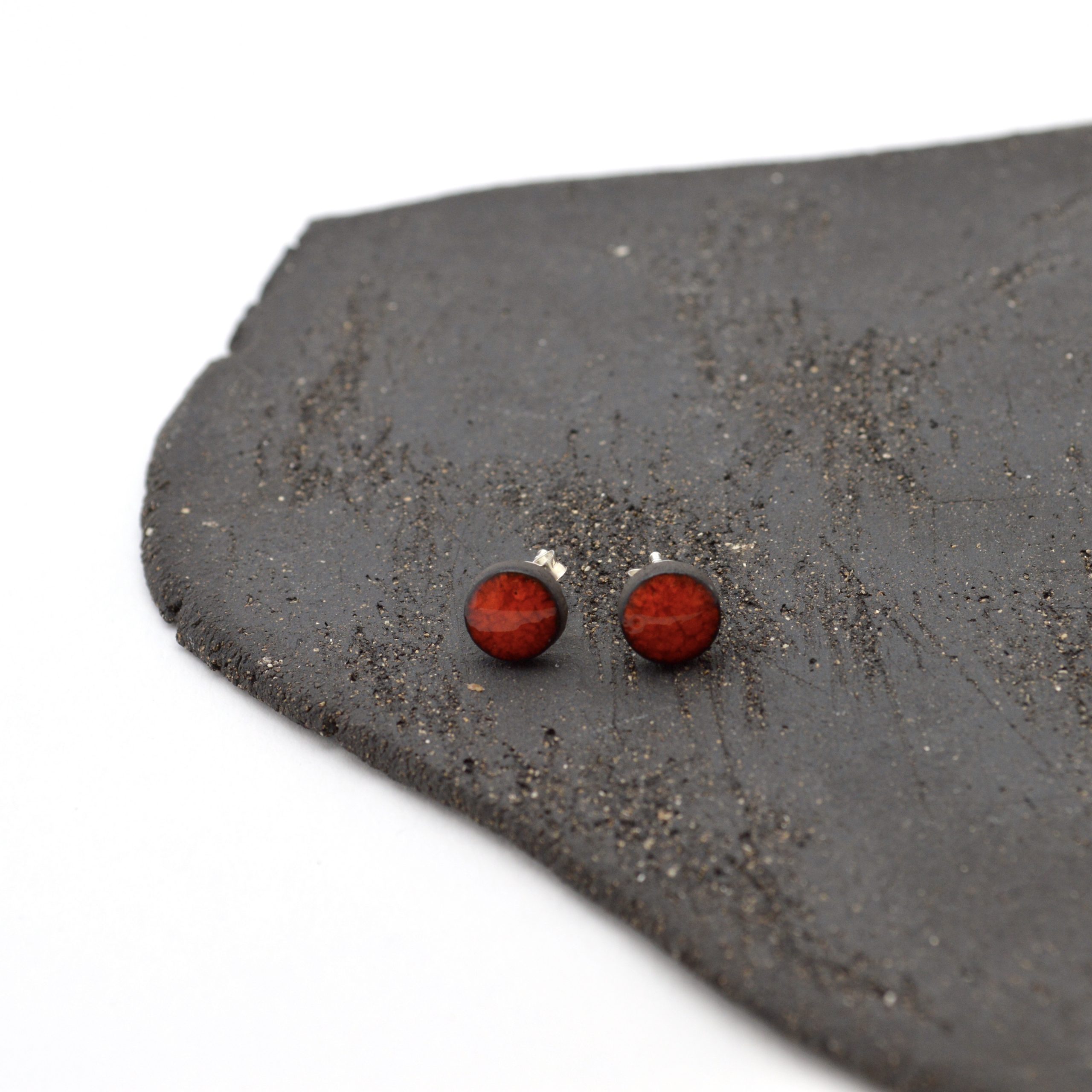 Pendientes Rojo mini redondos